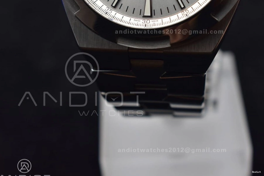 Silver 4500V Best Overseas Dial 924 SS 1:1 ZF TravelReady SS on Bracelet Edition A 0704